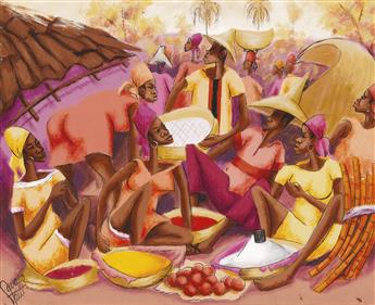 HAITIAN ARTISTS Two paintings.
